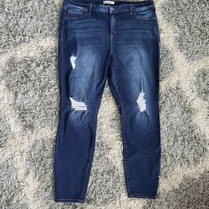 Womens Distressed Skinny Jeans